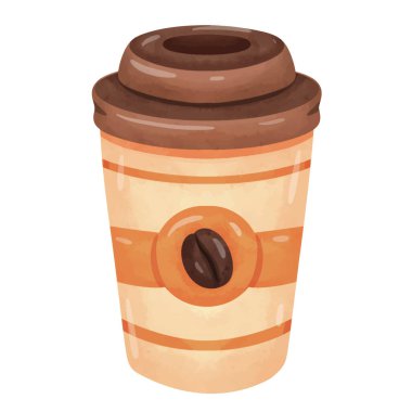 Kahve fincanı sanatı, kahve fincanı sanatı, kahve fincanı vektör sanatı, kahve fincanı çizimi, el çizimi suluboya boya boya tarzı, toka fincanı.