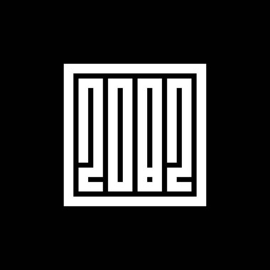 2082 metin logosu tasarımı, klip sanatı, yeni yıl vektör illüstrasyonu, yeni yıl klip sanatı, yeni yıl 2082 klip sanatı.