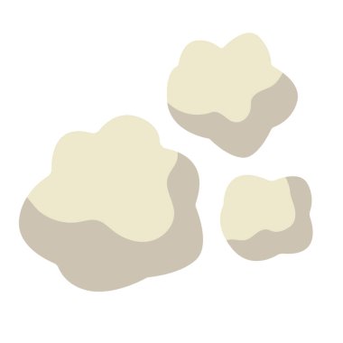 Toz bulutu vektör çizimi, duman tozu sanatı, araba egzozu akışı, toz temizleme efekti, karikatür düz çizim