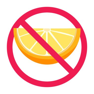 Turuncu meyve ikonlu yasak tabela, turuncu işareti yok, turuncu meyve yasağı sembolü, portakal yemeyin.