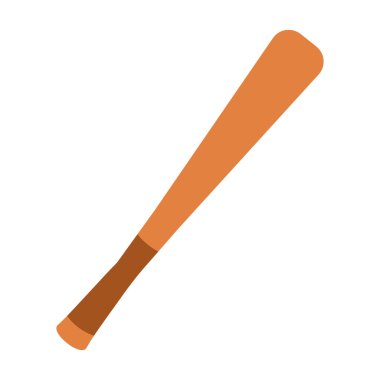 Beyzbol sopası vektörü, beysbol sopası klip sanatı, beysbol sopası, düz tasarım vektör çizimi, beyaz arka planda izole edilmiş.