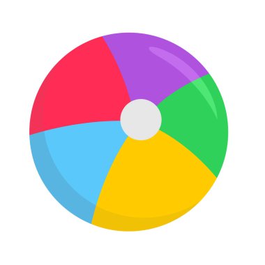 Plaj topu vektörü, plaj topu klipsi, klip sanat plaj topu klipsi, plaj topları klipsi, renkli şişirilebilir top, düz tasarım vektör çizimi, beyaz arka planda izole edilmiş.