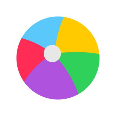 Plaj topu vektörü, plaj topu klipsi, klip sanat plaj topu, plaj topları klipsi, renkli şişirilebilir top, düz tasarım vektör çizimi.