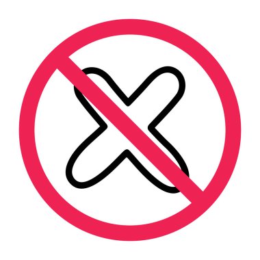 X harfi işareti yok, yasaklanmış X harfi işareti, alfabe x işaretine izin yok, kısıtlı x harfi vektörü