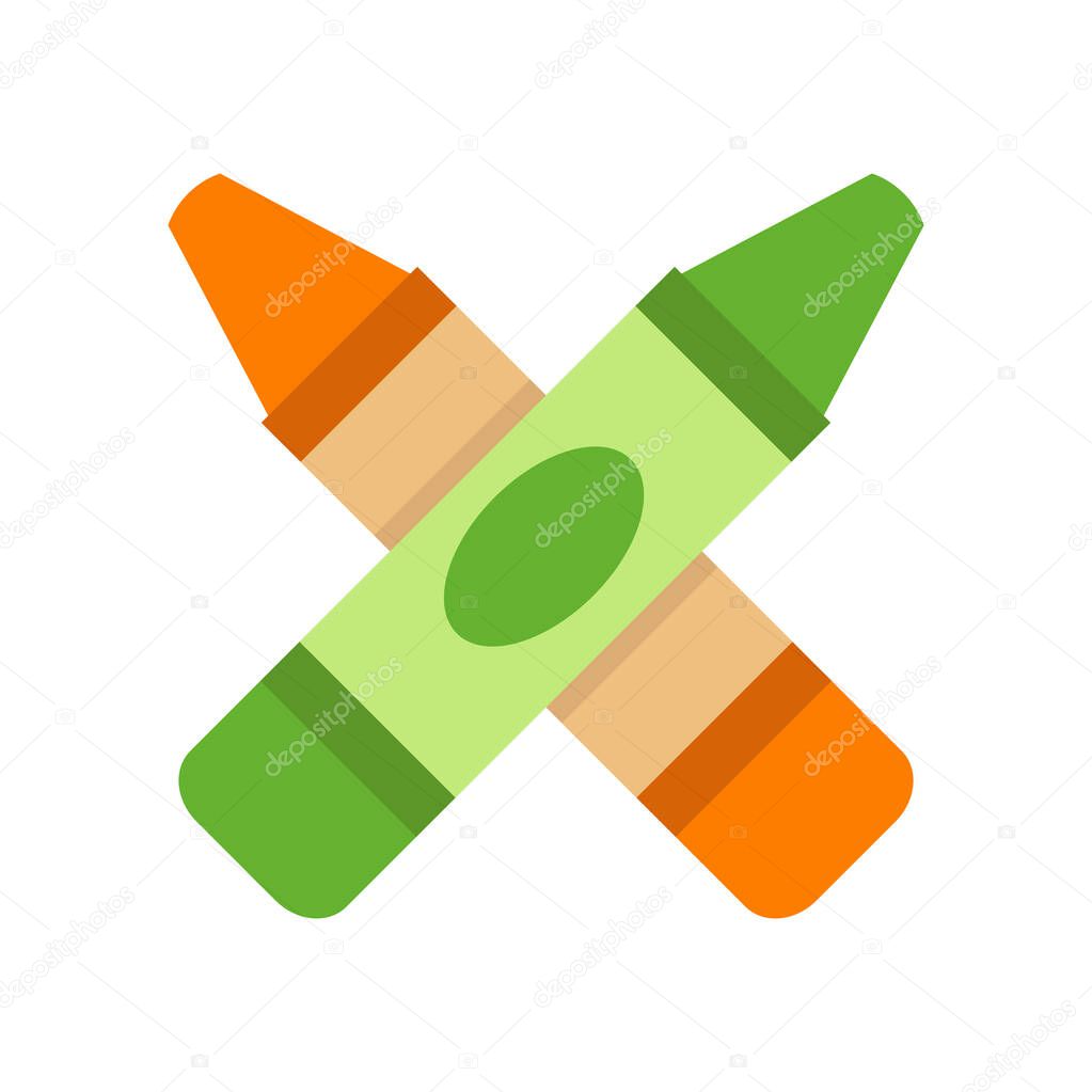 Crayon icon, crayons icon flat design illustration, crayons clip art, crayon clip art, color crayons clip art