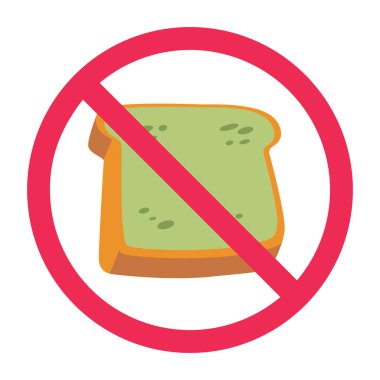 Yeşil ekmek işareti yok, yeşil ekmek işareti yok, yeşil somun yasak sembol