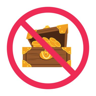 Hazine sandığı yok, sandık işareti yok, hazine sembolü yasak, korsan hazinesi yasak.