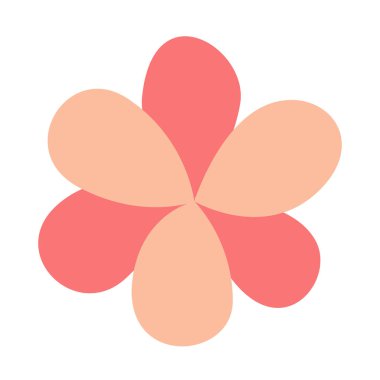 Çiçek başlı süsleme vektörü, düz çiçekli tasarım doğa temaları için klipsleme sanatı