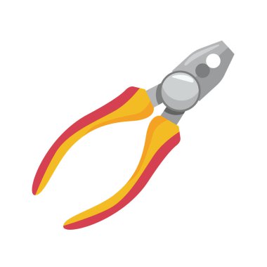 El aleti tasarımı, DIY onarımı ve mekanik ekipman için pense vektör çizimi. Pense klipsi sanatı