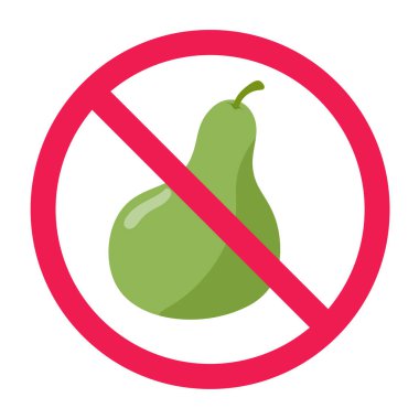 Şişe kabağı işareti vektörü yok, yiyecek alerjisi uyarısı veya diyet kısıtlaması simgesi için yasak şişe kabağı sembolü yok