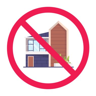 Modern ev tabelası yok, modern ev sembolü yasak, modern ev simgesi oluşturma