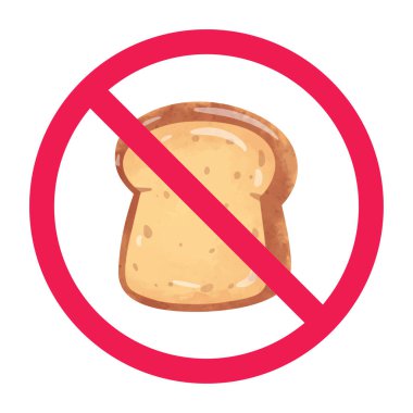 Ekmek işareti yok, ekmek işareti yok, beyaz ekmek sembolü yemeyin.