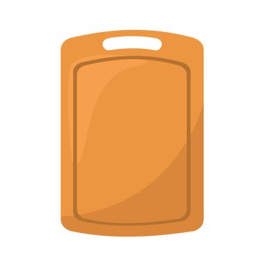 Tahta vektör simgesi kesme, tahta kesme tahtası vektörü, mutfak aletleri çizimi, tahta klipsleme sanatı, beyaz arkaplanda izole edilmiş. 