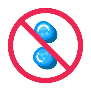 Böl simgesi olan yasak işaret, bölme işareti yok, yasaklı matematik bölme sembolü, düz vektör illüstrasyonu