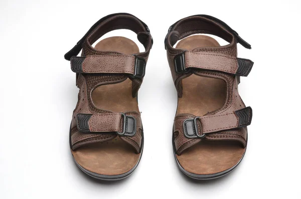 Baby Sandalen Für Jungen Auf Isoliertem Weißen Hintergrund — Stockfoto