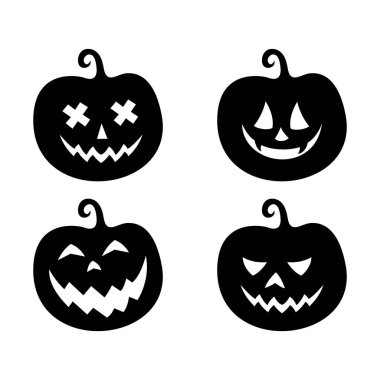 Cadılar Bayramı festivali için kabak siluetinin vektör görüntüsü