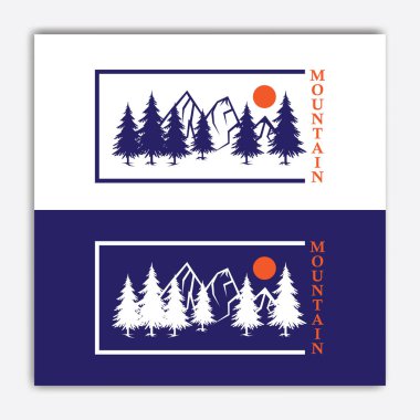 vektör dağ manzarası logosu.
