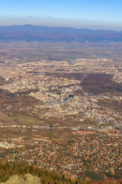 Sofya 'nın Vitoşa dağından görünüşü.