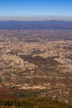 Sofya 'nın Vitoşa dağından görünüşü.