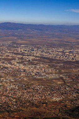 Sofya 'nın Vitoşa dağından görünüşü.