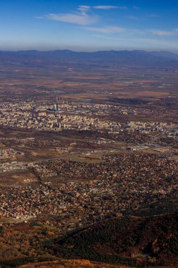 Sofya 'nın Vitoşa dağından görünüşü.