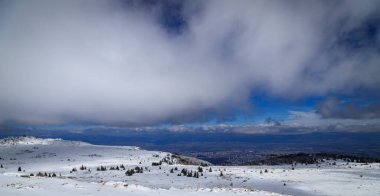 Vitoşa dağında kış yürüyüşü.