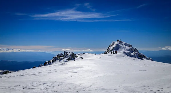 Eine Winterwanderung Witoscha Gebirge — Stockfoto