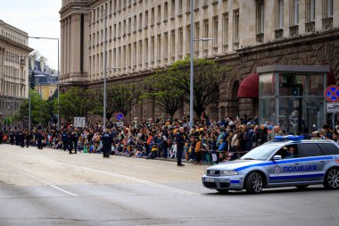 Sofya, Sofya, Bulgaristan - 05.06.2023: Bulgar ordusunun askeri geçidi