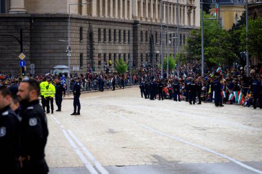 Sofya, Sofya, Bulgaristan - 05.06.2023: Bulgar ordusunun askeri geçidi