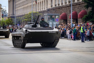 Sofya, Sofya, Bulgaristan - 05.06.2023: Bulgar ordusunun askeri geçidi