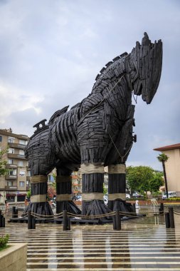Anakkale 'den görüntü - Türkiye' nin kuzeybatısında Marmara bölgesinde, Çanakkale Boğazı üzerinde bir şehir