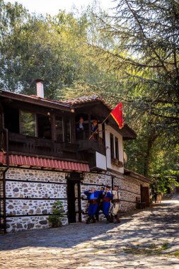 Blagoevgrad, Bulgaristan, 07.30. 2023 - İlindenPreobrazhenie Ayaklanmasının Yeniden Yapımı, 