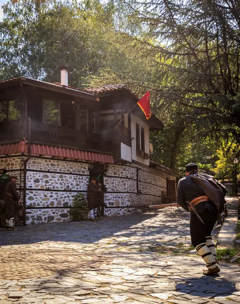 Blagoevgrad, Bulgaristan, 07.30. 2023 - İlindenPreobrazhenie Ayaklanmasının Yeniden Yapımı, 