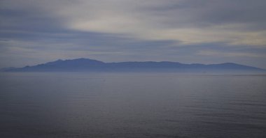 Yunanistan 'ın Kavala kentinden görüntü