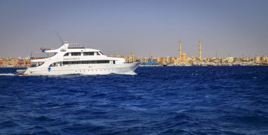 Hurghada, Kızıldeniz Valiliği, Mısır - 04.30.2024: Hurghada 'dan görüntü