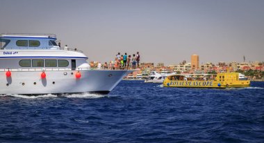 Hurghada, Kızıldeniz Valiliği, Mısır - 04.30.2024: Hurghada 'dan görüntü