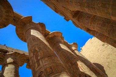  Luxor, Mısır - 05.01.2024: Luxor - Mısır 'ın güneyindeki Nil Nehri' nin doğu kıyısında bir şehir. Antik Thebes 'in, firavunun başkentinin, gücünün doruk noktasında.