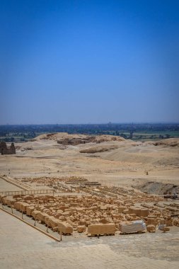 Al Qarna, Luxor, Mısır - 05.01.2024: Hatshepsut Morg Tapınağı