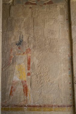 Al Qarna, Luxor, Mısır - 05.01.2024: Hatshepsut Morg Tapınağı