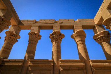 Aswan, Mısır - 05.02.2024: Bu tapınak tanrıça Isis 'e adanmıştır. Aswan 1, Mısır.