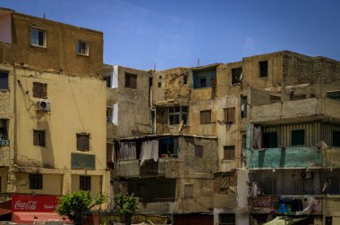 Kahire, Mısır - 05.03.2024: Mısır 'ın Kahire kentinden görüntü