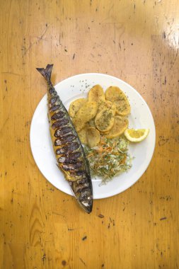 Yeni hazırlanmış yemek / yemek bir restoranda servis edilecek.