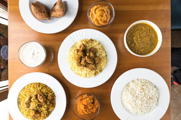 Freshly prepared food/dish in a restaurant  to takeaway