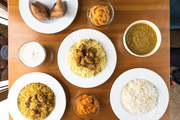 Freshly prepared food/dish in a restaurant  to takeaway