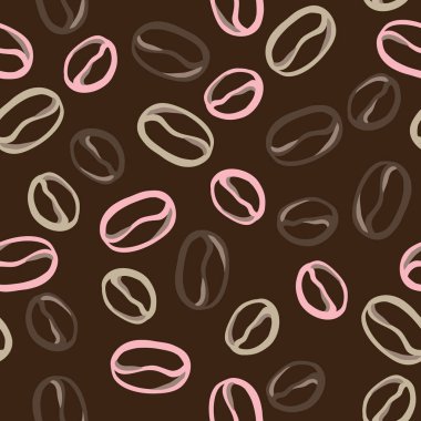 Dikişsiz desen ve kahve 's tasarım öğeleri.