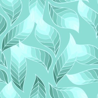 Yaprakların biçimsiz vektör deseni.