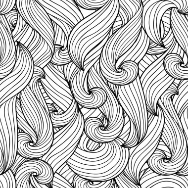 Kusursuz el çizimi desen dalgaları arka planı.