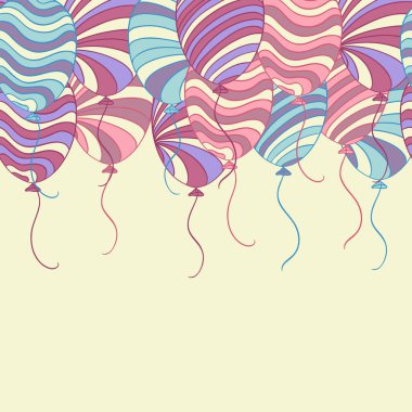 elle çizilmiş seamless modeli Balonlar, vektör.