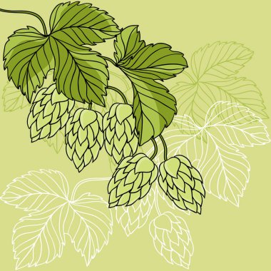 Yeşil Grunge 'da Zıplama Süslemesi. Vektör İllüstrasyonu