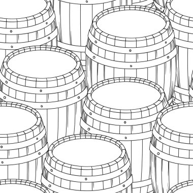 namlu ve Kupası sorunsuz arka plan. vektör çizim.